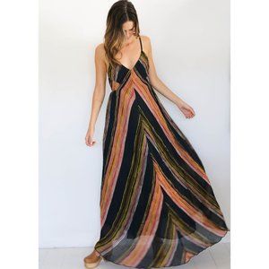 NWT Apiece Apart Navy Lyra Stripe Sweep Dress 2